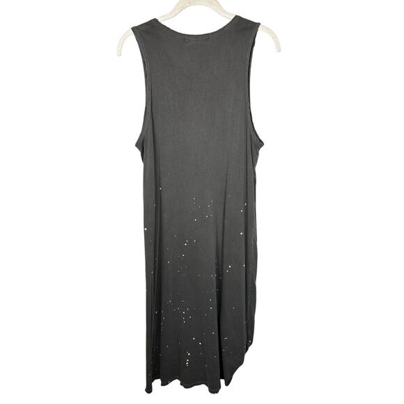 n:Philanthropy Gray Lori Distressed Paint Splatter Midi Dress Women's Medium - Picture 3 of 8